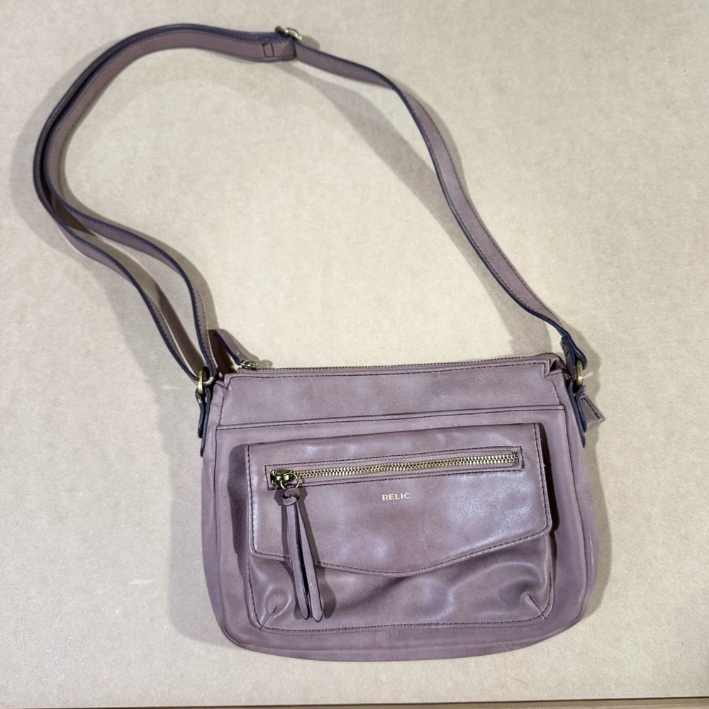 Relic by Fossil mauve leather crossbody